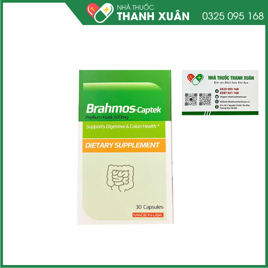 Brahmos-Captek giúp bổ sung chất xơ, hỗ trợ sức khỏe đường ruột